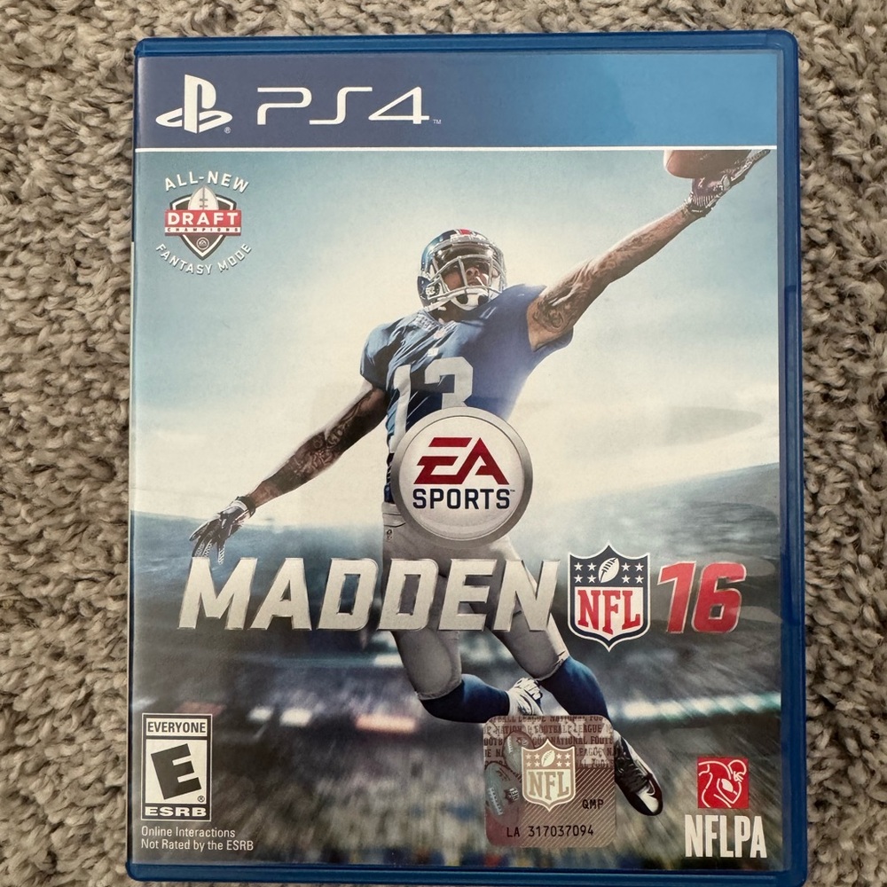 Madden NFL 16 PS4 Game - Blue Case